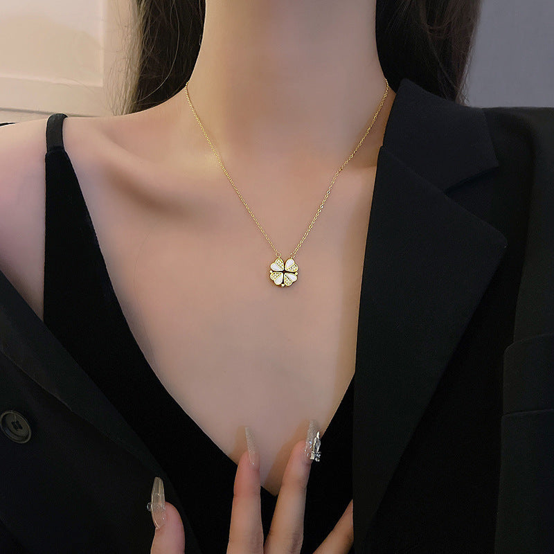 Leaf Clover Pendant Necklace