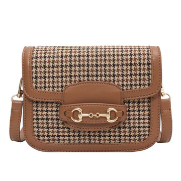 Crossbody Shoulder Bag | Women's Fashion Retro Houndstooth